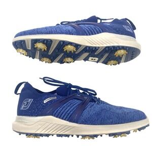 FootJoy HyperFlex Golf Pulsar LP Shoes Cleats Blue Knit Mens 10.5 XW Wide Spiked